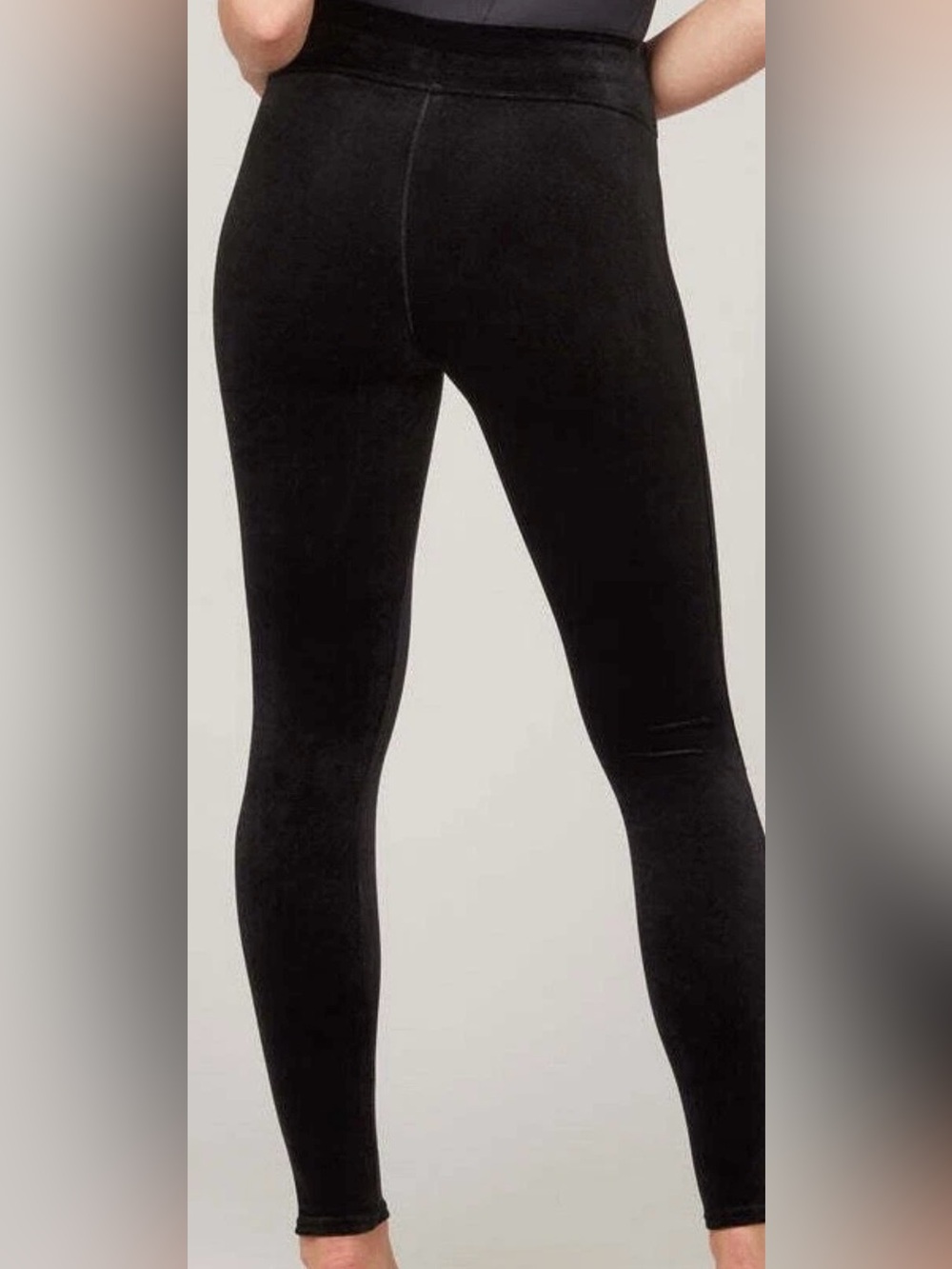 NWT SPANX VELVET LEGGINGS PANTS Black #2070 Slimming Holiday Sexy Party size S